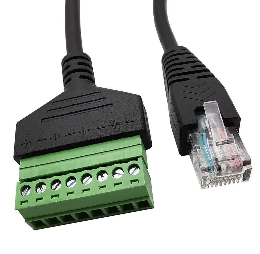 [523] Adaptador Rj45 Macho Ethernet A Clemas Borne Terminal Conect