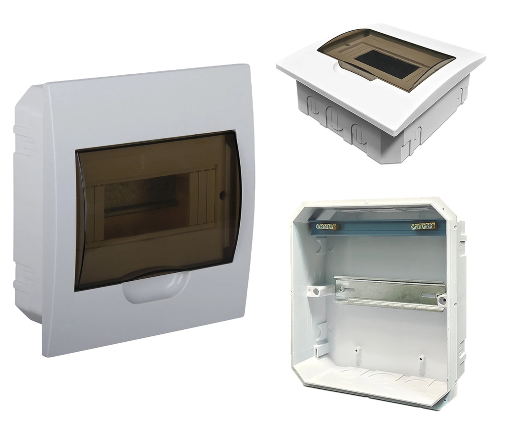 Caja Gabinete 4 Pastillas Centro Carga Riel Din Interperie