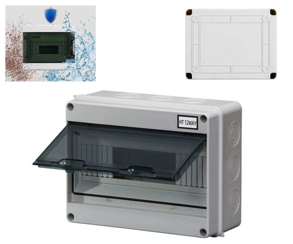 [566] Caja Gabinete 12 Pastillas Ip65 Interperie Centro Carga Riel