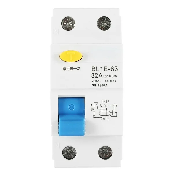[607] Interruptor Disyuntor Diferencial 32a L+n Breaker Fuga Tierr