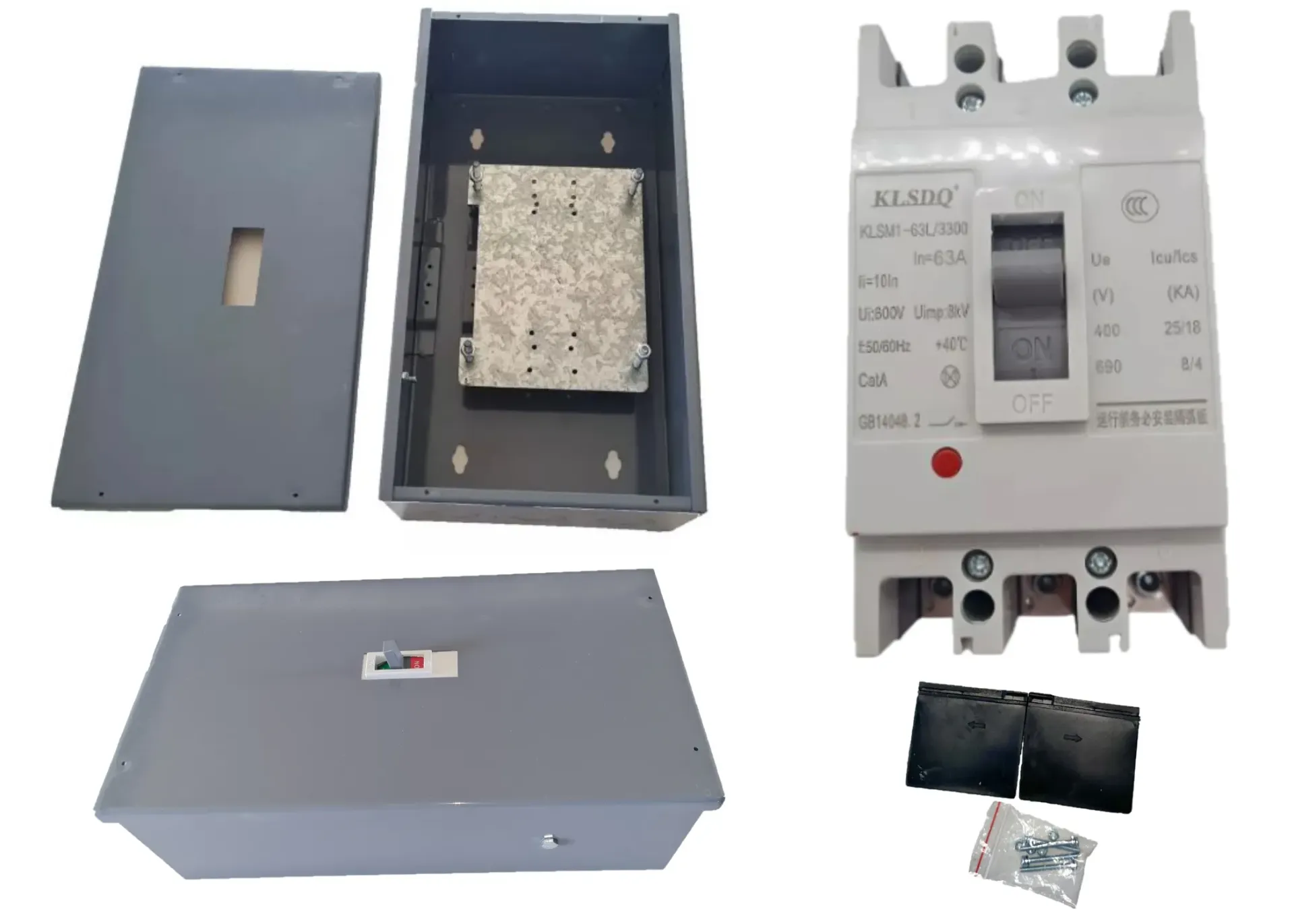 GABINETE + INTERRUPTOR 63 A SOBREPONER SKU: 579, 628 Y 629