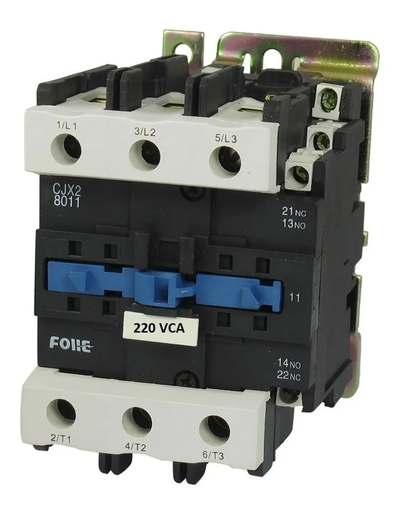 Contactor Trifásico 80 Amper Bobina 380 Vca Contacto No + Nc
