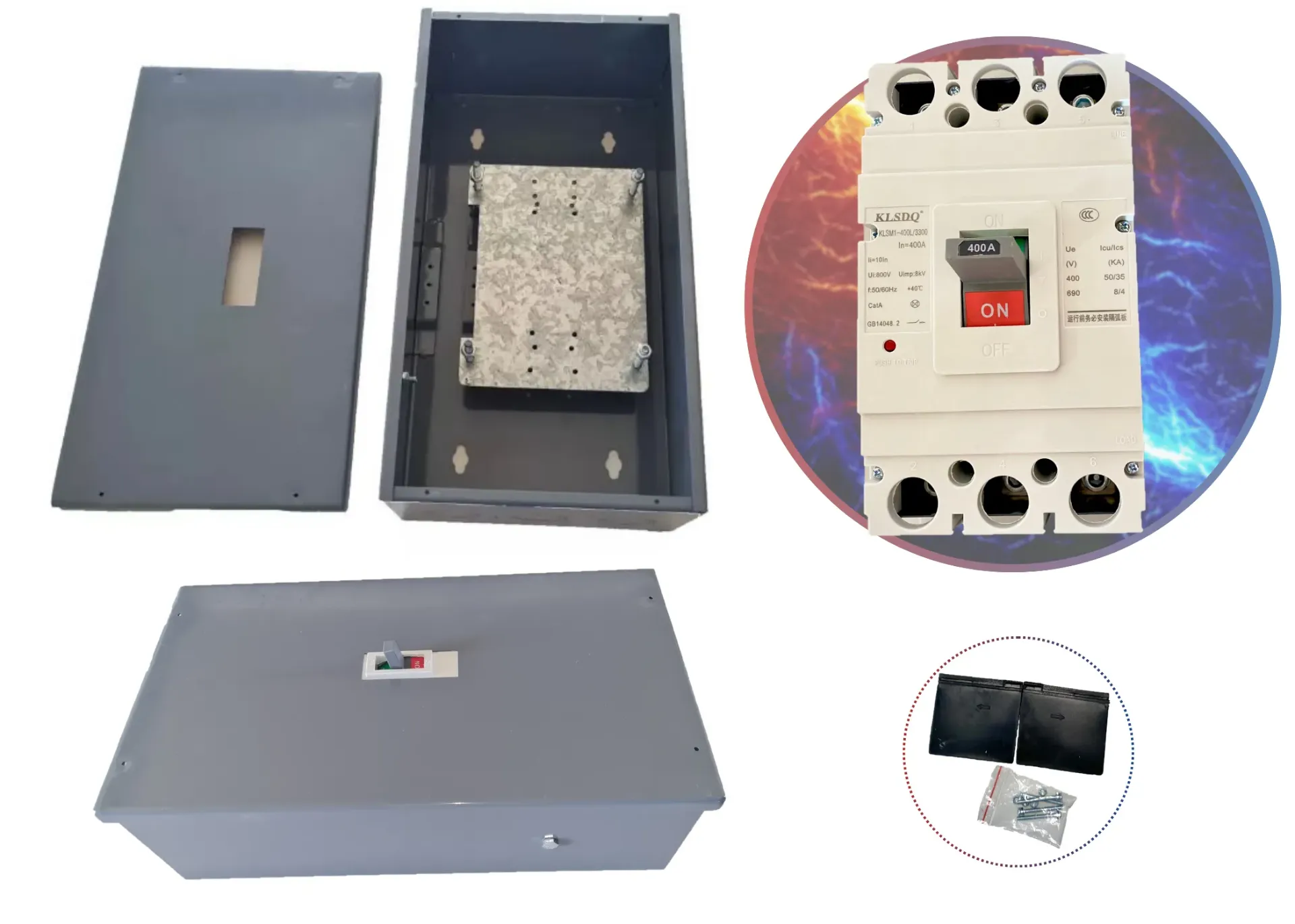 GABINETE + INTERRUPTOR 400 A SOBREPONER SKU: 631, 632 y 436