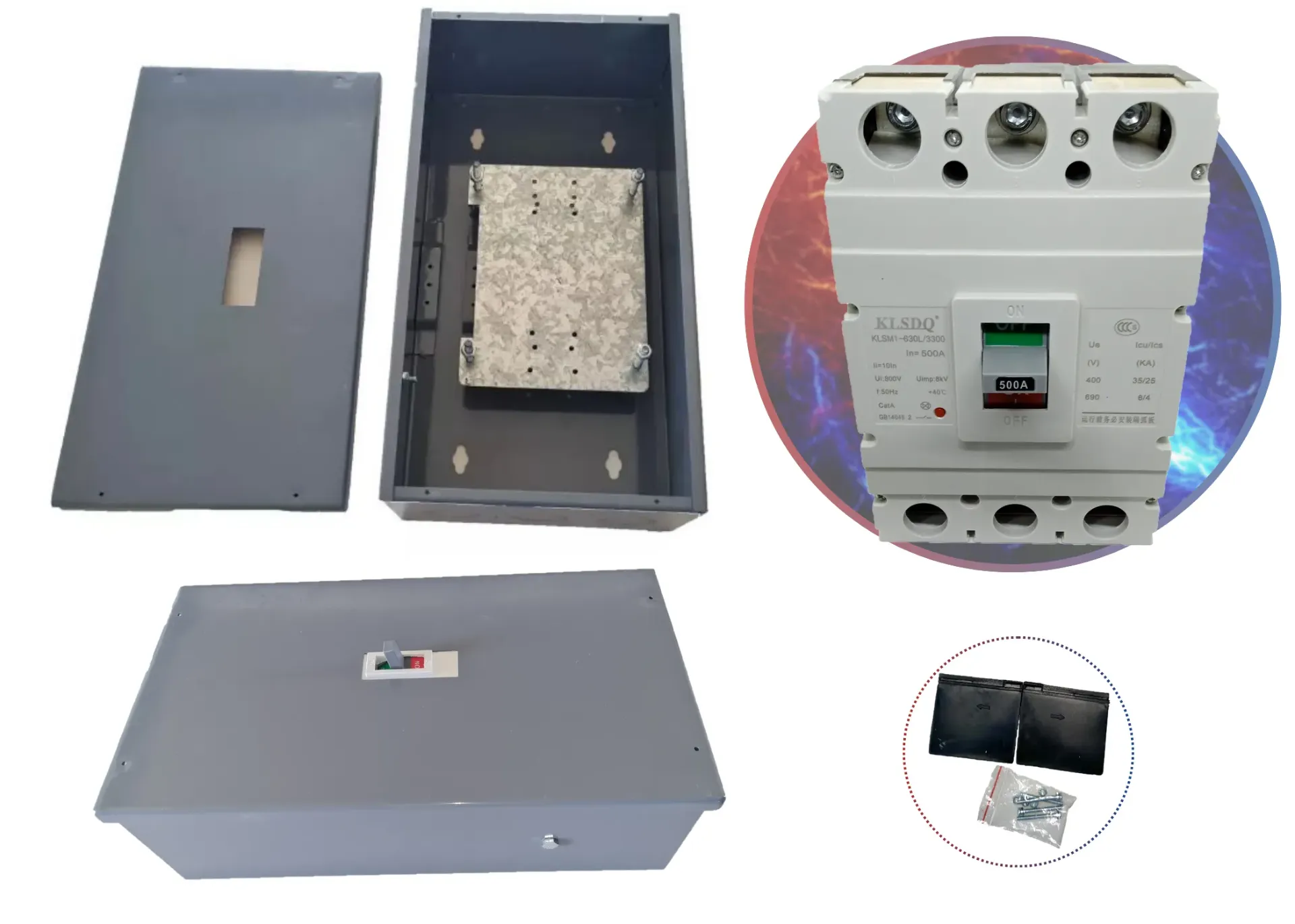 GABINETE + INTERRUPTOR 500 A SOBREPONER SKU: 631, 632 y 447