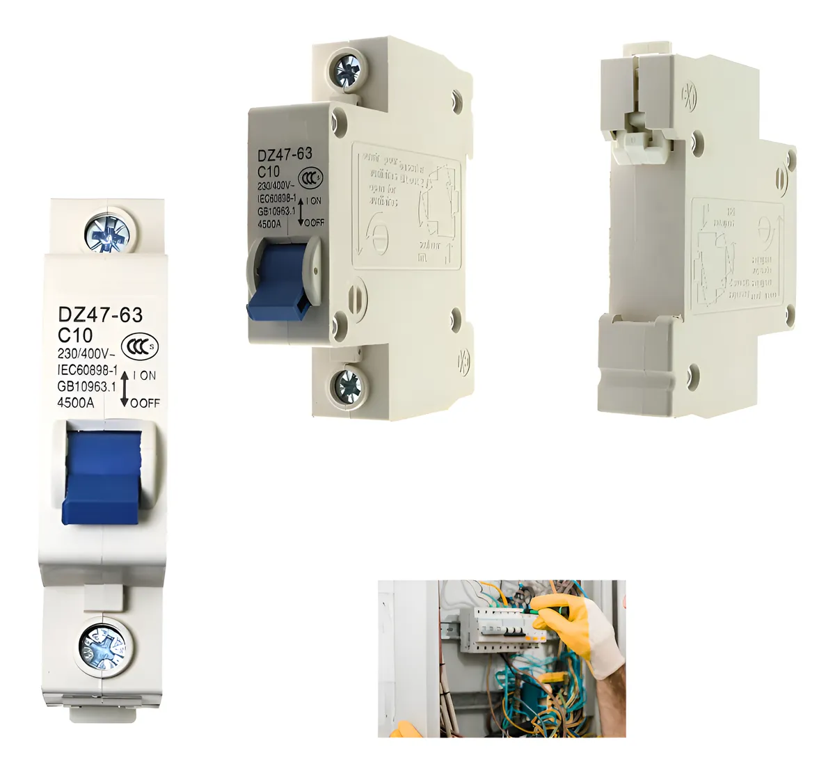 Pastilla Interruptor Termomagnético 6 Amper 1p Vca Riel Din