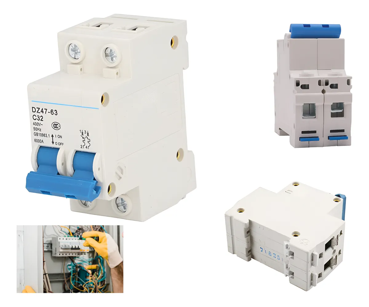[652] Pastilla Interruptor Termomagnético 6 Amper 2p Vca Riel Din