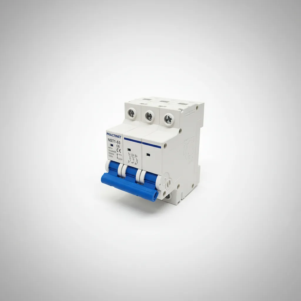 [654] Pastilla Interruptor Termomagnético 6 Amper 3p Vca Riel Di