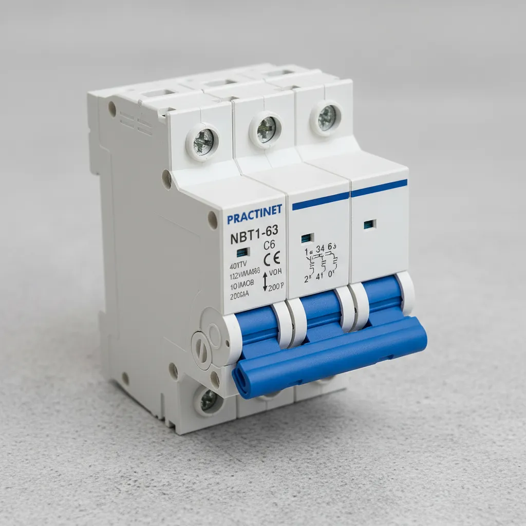 [655] Pastilla Interruptor Termomagnético 10 Amper 3p Vca Riel Din