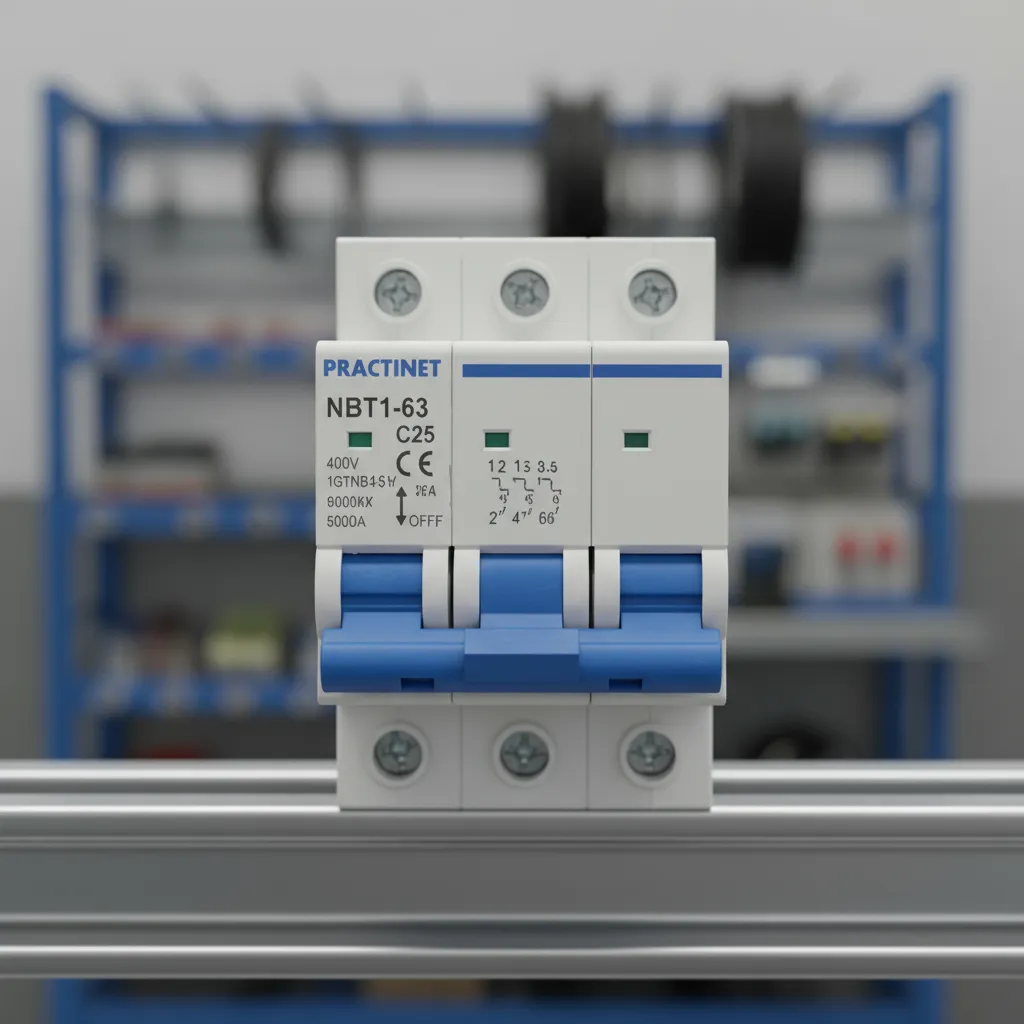 Pastilla Interruptor Termomagnético 25 Amper 3p Vca Riel Din