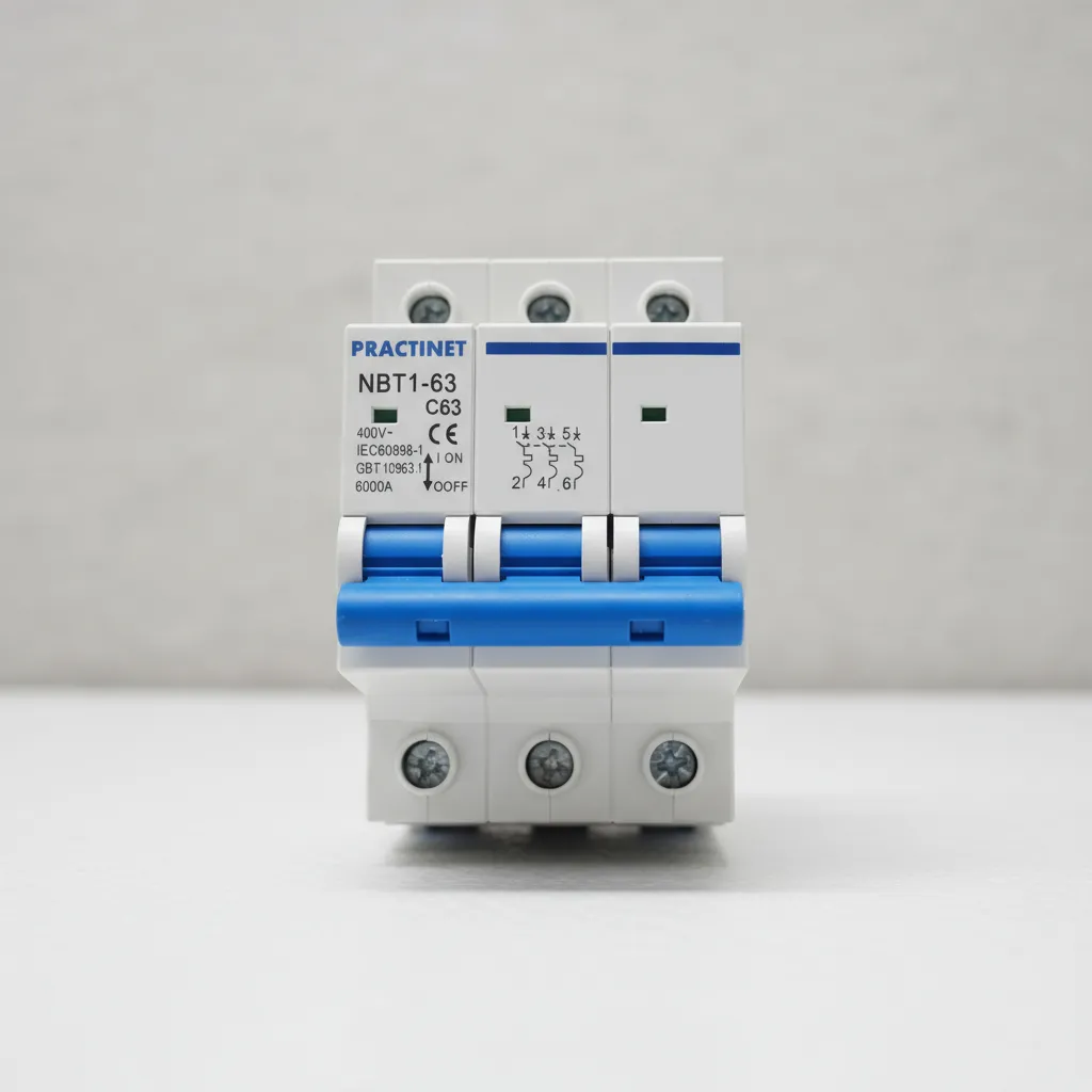 [657] Pastilla Interruptor Termomagnético 63 Amper 3p Vca Riel Din