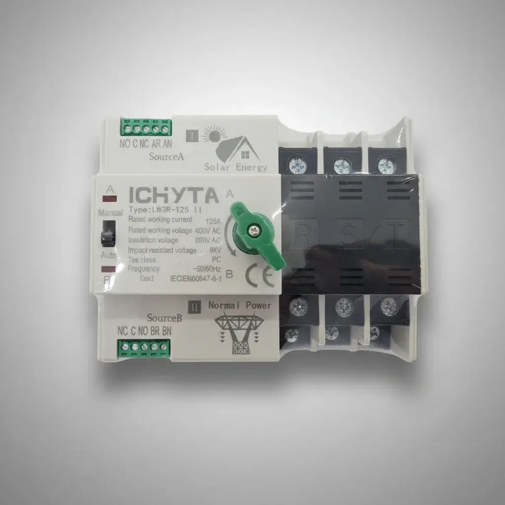 Interruptor Automatico Ats 125a 3p 220v 440v Solar Ac Transf