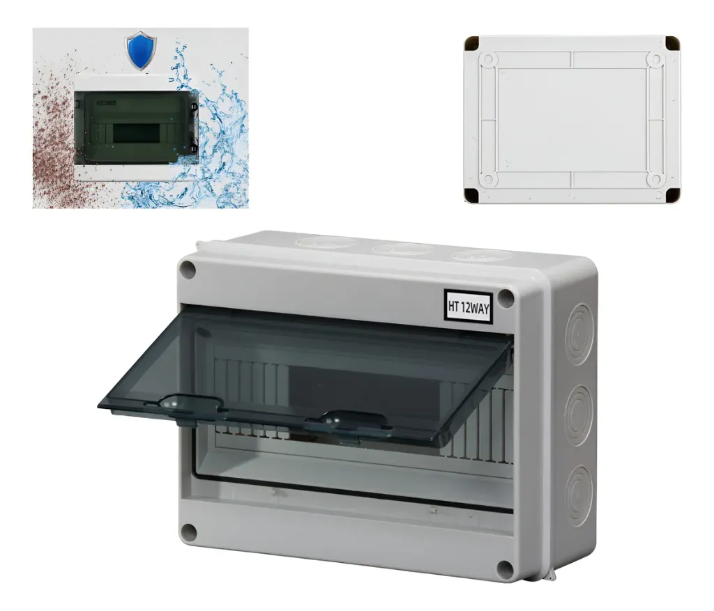 [696] Caja Gabinete 15 Pastillas Ip65 Interperie Centro Carga Riel