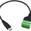Adaptador Usb Tipo C Macho A Clemas Borne Terminal Conector