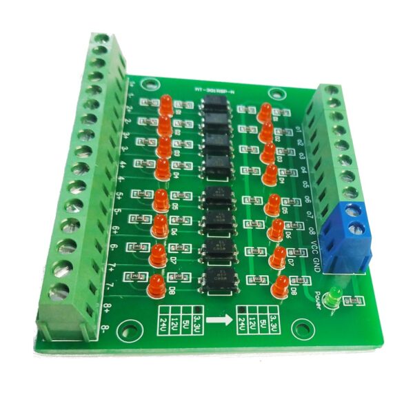 Modulo Optoacoplador 3.3v A 24v 8 Canales El817 Aislamiento - Imagen 2