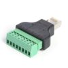 Adaptador Rj45 Macho A Clemas Borne Terminal Conector 8 Pin