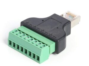 Adaptador Rj45 Macho A Clemas Borne Terminal Conector 8 Pin