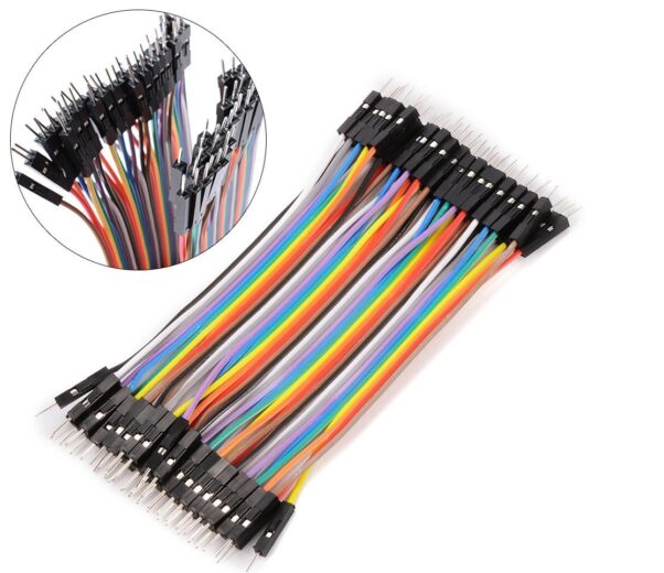 Cable Dupont Jumpers Macho-Macho de 10cm 40pzas Arduino