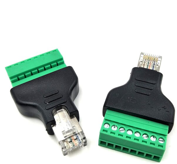 Adaptador Rj45 Macho A Clemas Borne Terminal Conector 8 Pin - Imagen 7