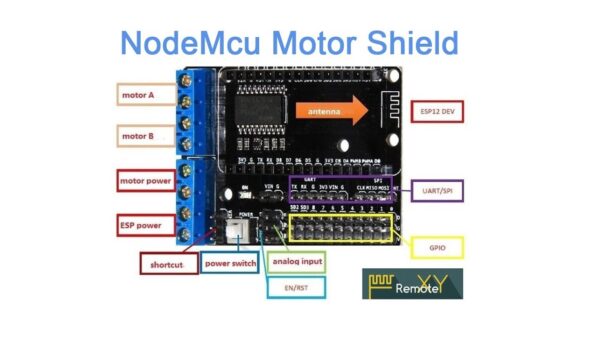 Nodemcu Placa De Expansión Motor Drive Esp8266 Wifi Puente H - Imagen 3
