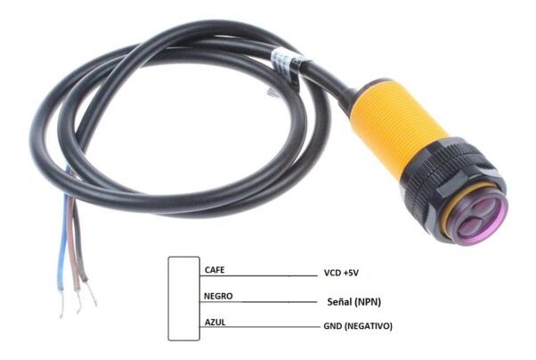 Sensor Fotoelectrico E18-d80nk Infrarojo Distancia 3-80cm