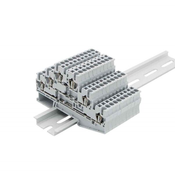 Clema Borne St2.5 3l 2.5mm Awg 28-12 500v 20a Riel Din 35mm - Imagen 2