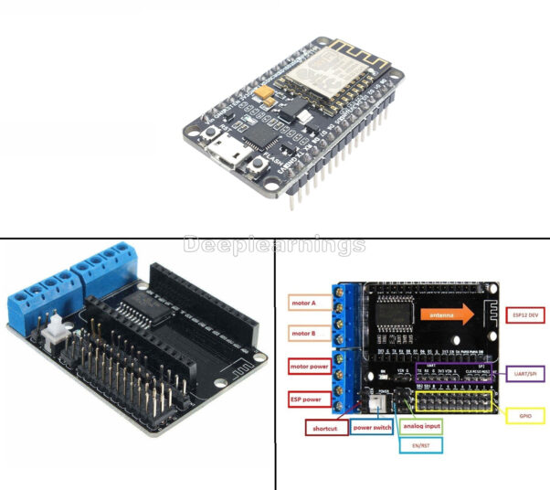 Nodemcu Placa De Expansión Motor Drive Esp8266 Wifi Puente H - Imagen 4