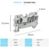 Clema Borne St4 4mm Awg 28-10 800v 32a Riel Din 35mm - Imagen 3