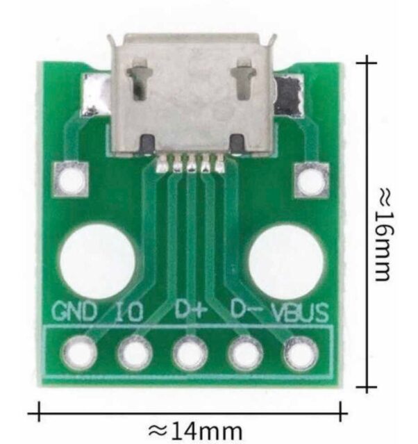 Adaptador Micro Usb A Dip 2.54mm 5 Pines Hembra Pcb - Imagen 5
