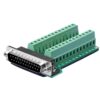 Adaptador Macho Db25-g D-sub Rs232 Terminal C/ Clemas Conect