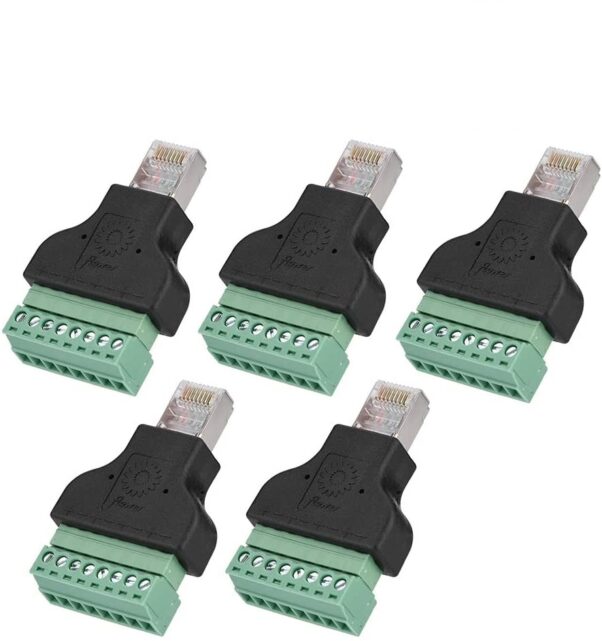 Adaptador Rj45 Macho A Clemas Borne Terminal Conector 8 Pin - Imagen 3