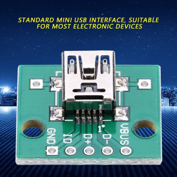 Adaptador Mini Usb Hembra A Dip 2.54mm Conector Hw-768 - Imagen 8