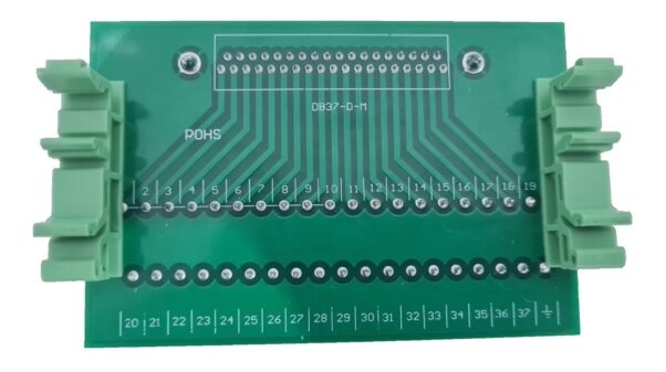 Adaptador Macho Db37 Riel Din Terminal Clemas Conector - Imagen 2