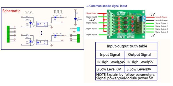 Modulo Optoacoplador 24v A 5v 4 Canales Arduino Mega Uno Plc - Imagen 3