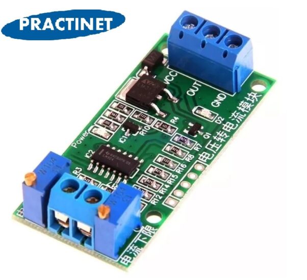 Modulo Convertidor Voltaje A Corriente 0-5v A 0-20ma 4-20ma Arduino Plcduino Plc - Con Bornes - Ajuste Con Potenciometr