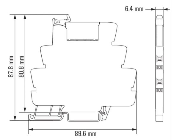 Relevador Trs 24vdc 1co 6a Compatible Weidmuller Tipo Clema - Imagen 3